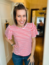 Load image into Gallery viewer, Stripe Ruffle Sleeve Tops 3 Colors
