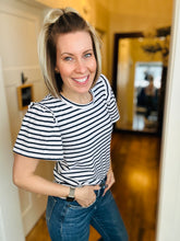 Load image into Gallery viewer, Stripe Ruffle Sleeve Tops 3 Colors
