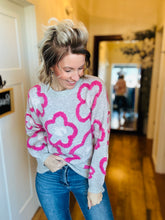 Load image into Gallery viewer, Pink Floral Sweater
