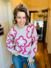 Load image into Gallery viewer, Pink Floral Sweater
