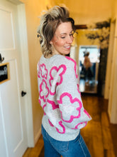 Load image into Gallery viewer, Pink Floral Sweater
