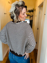 Load image into Gallery viewer, Chocolate Zipper Detail Pullover
