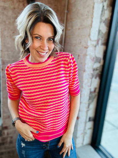 Stripe Sweater Top