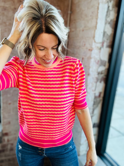 Stripe Sweater Top