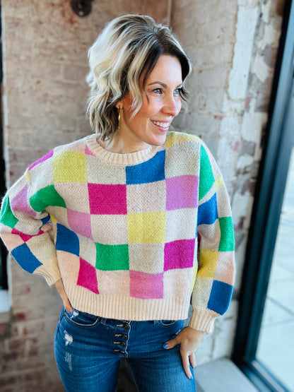 Colorful Block Sweater
