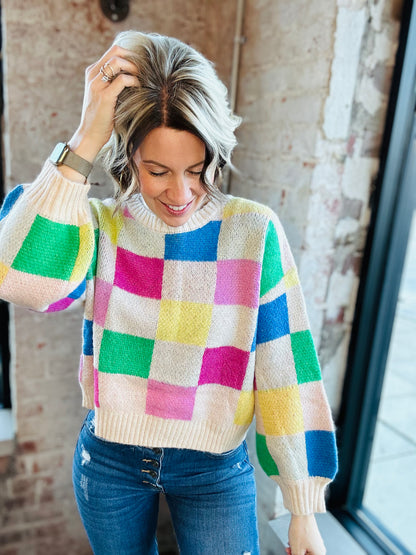 Colorful Block Sweater