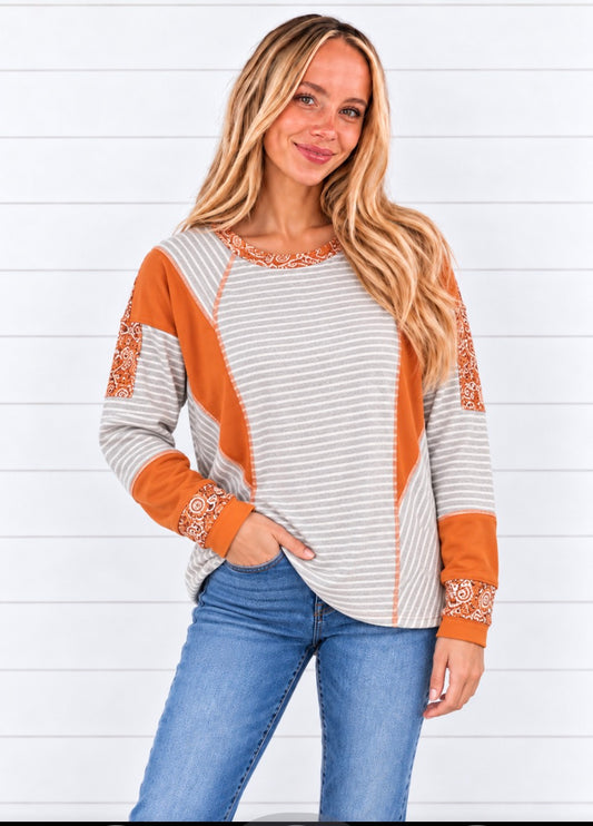 BOHO PATCHWORK OVERSIZED TOP