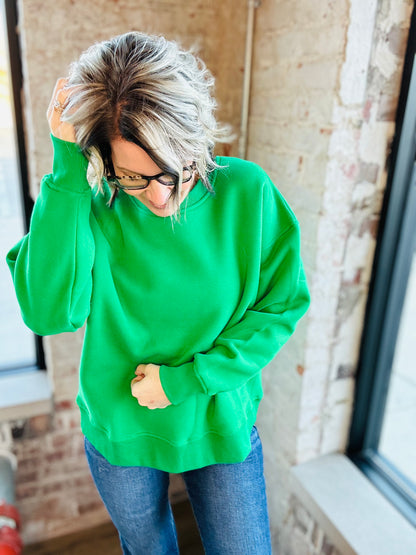 Kelly Green Cloud Sweatshirt