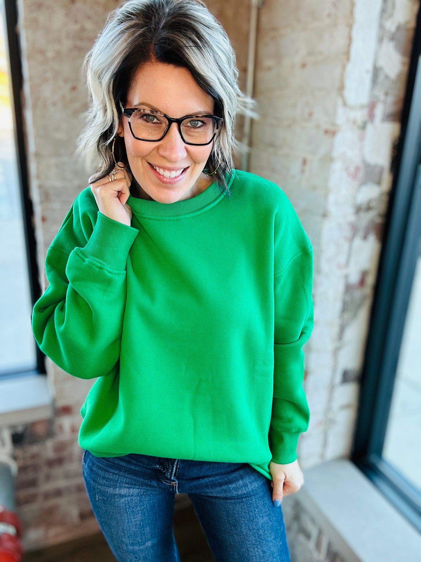 Kelly Green Cloud Sweatshirt
