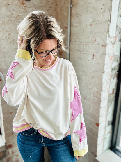 Star Sleeve Pullover