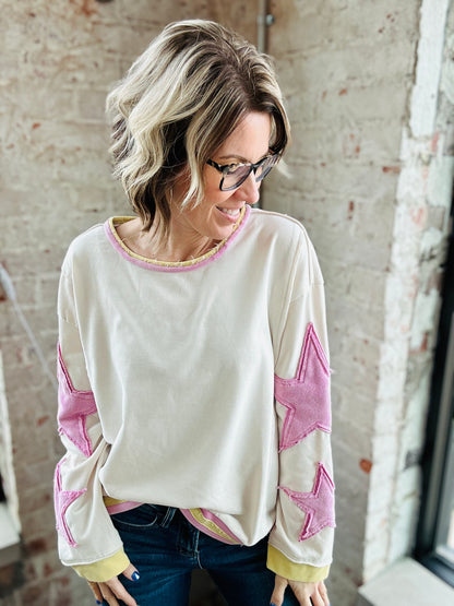 Star Sleeve Pullover