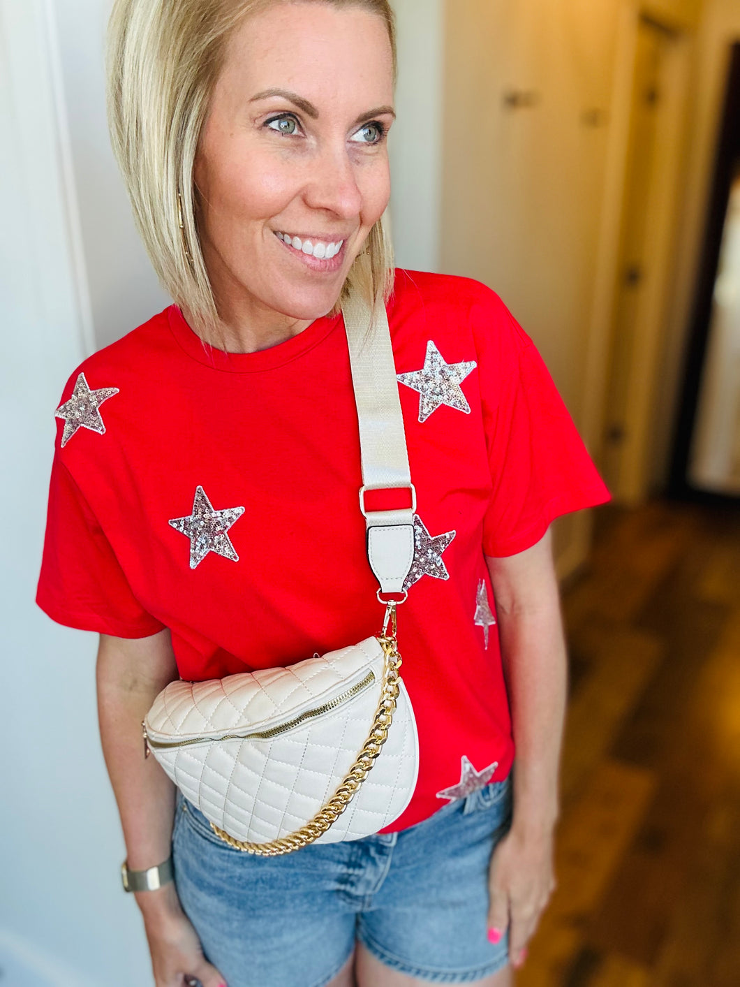 Sequined Star Top -2 Colors