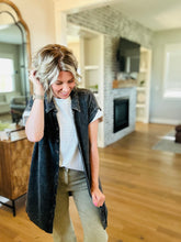 Load image into Gallery viewer, Washed Gauze Button Down Shirt Dress
