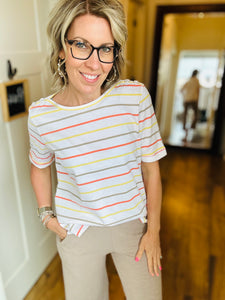 Multiples Stripe Tee