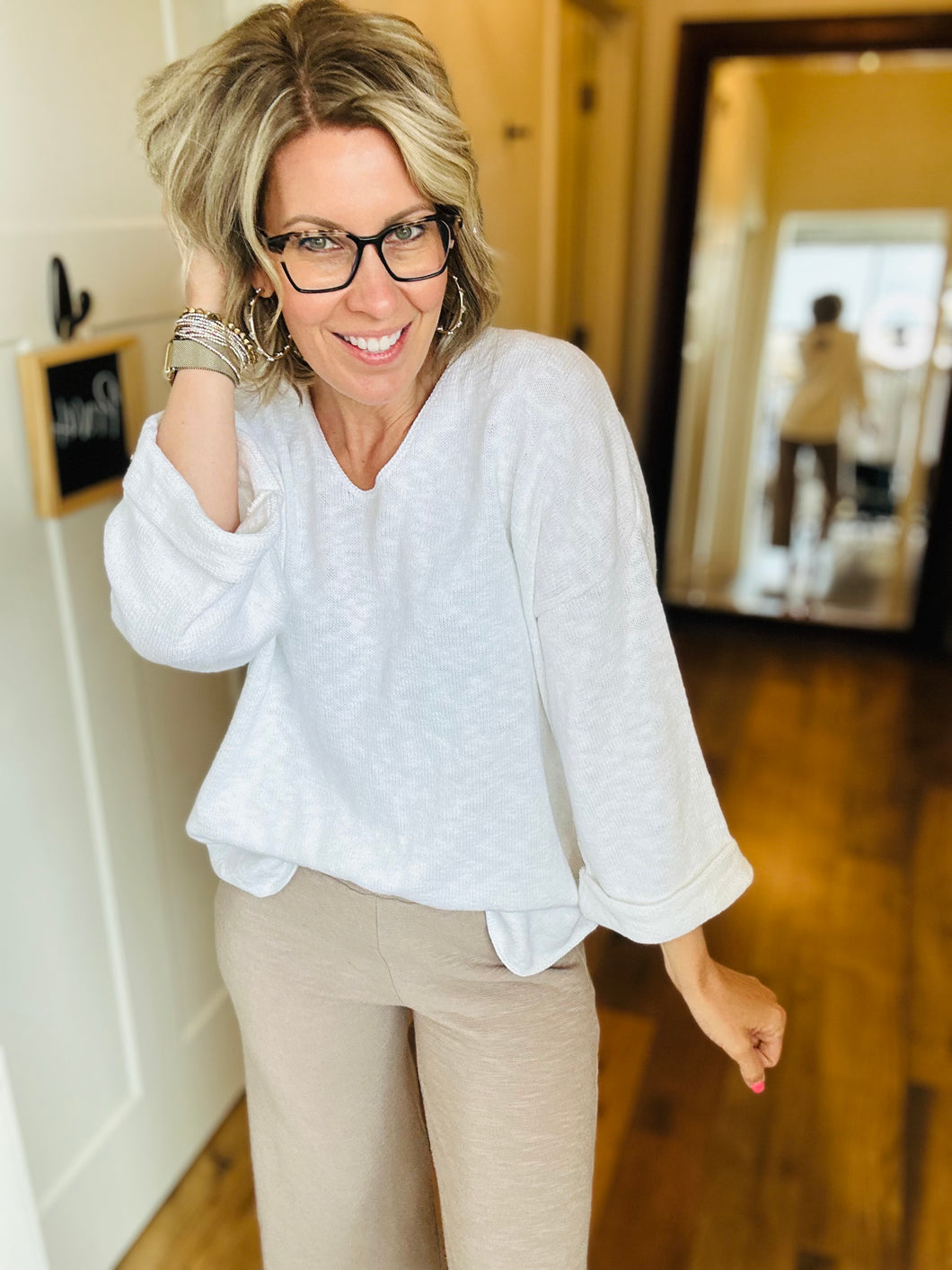 White One Size Sweater