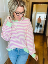 Load image into Gallery viewer, Summer Stripe Sweatshirts 3 Colors
