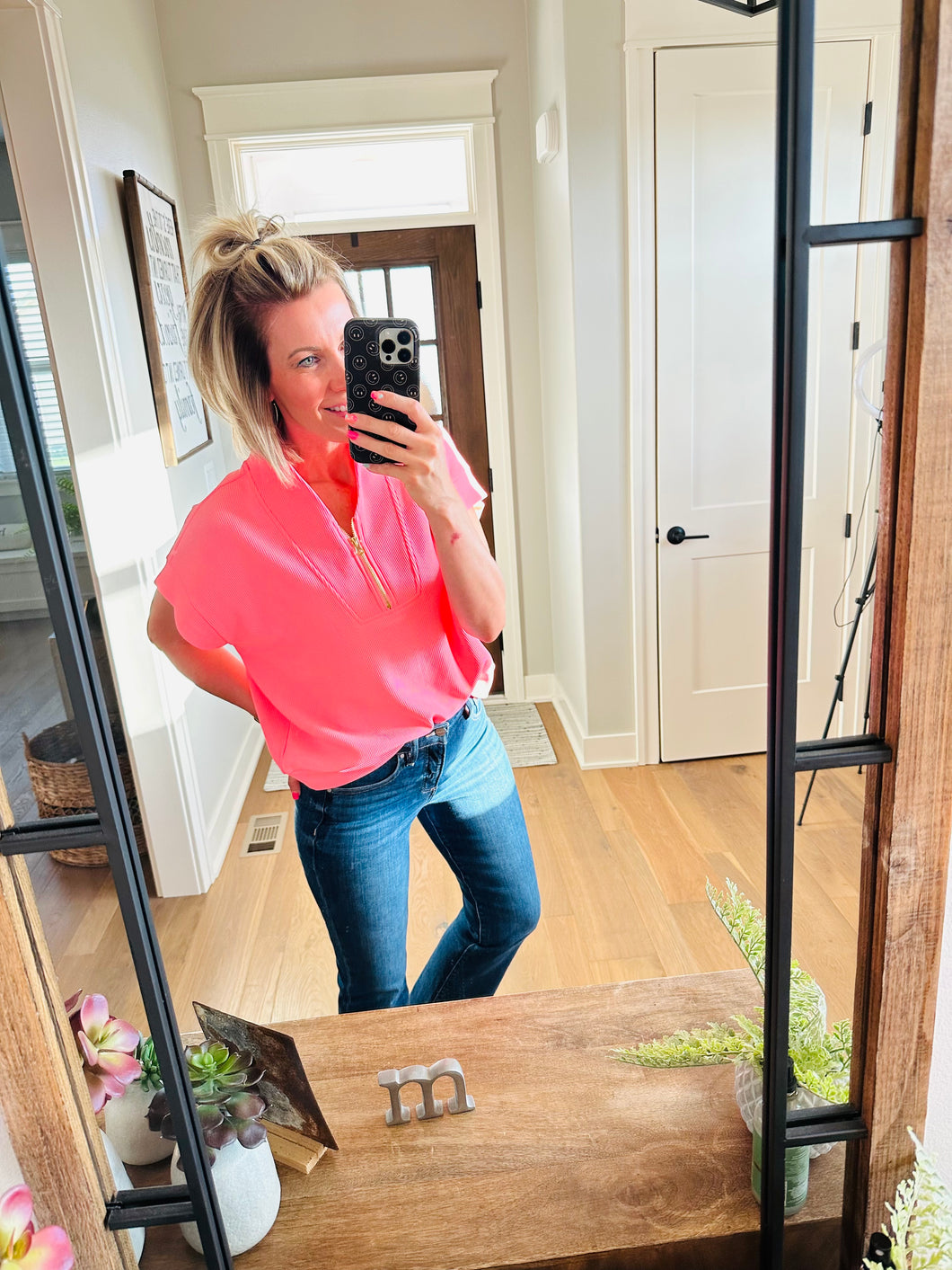 Pink Quarter Zip