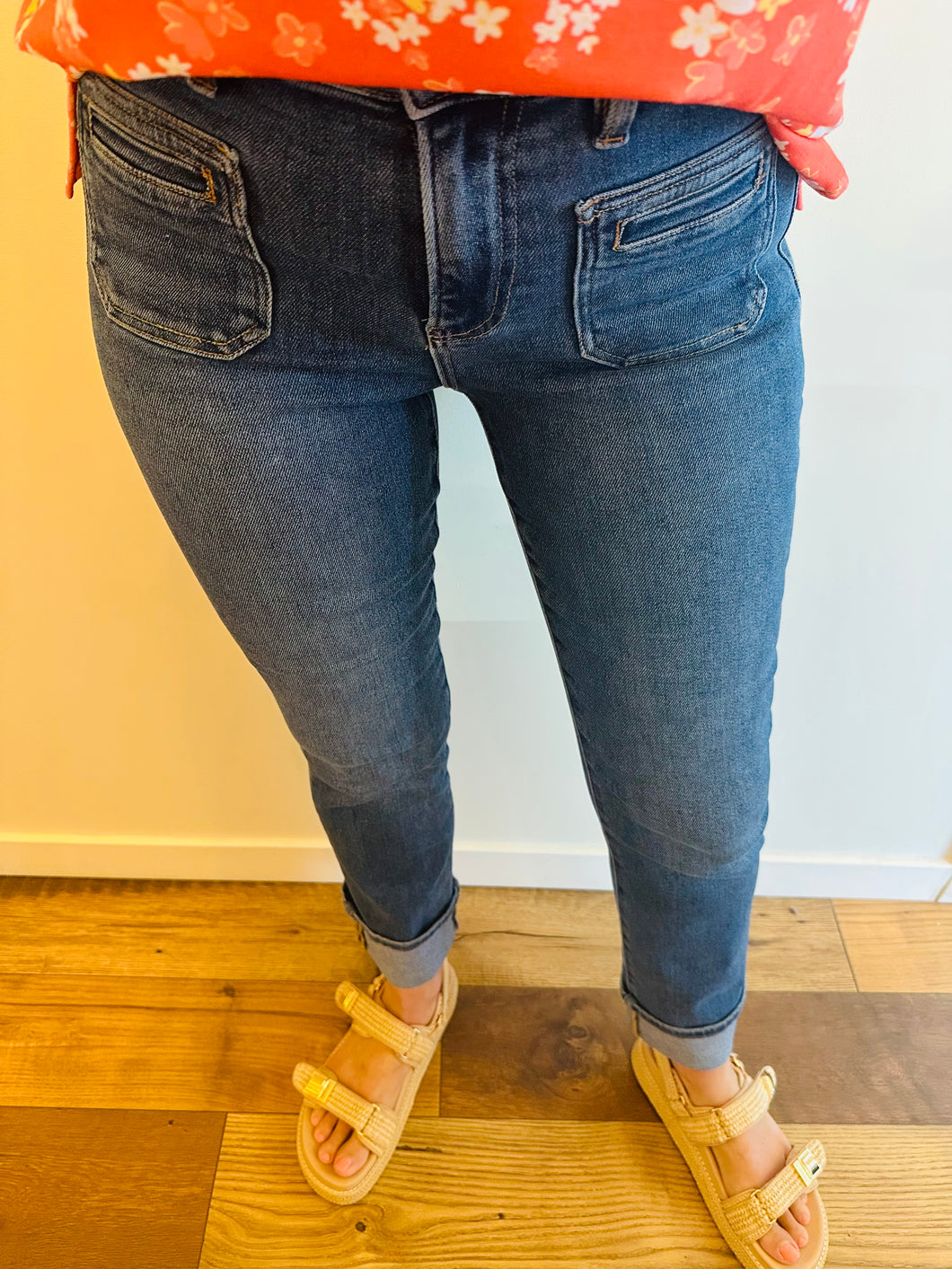 Mustard Crinkle Top