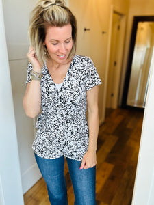 Side Tie Printed Top