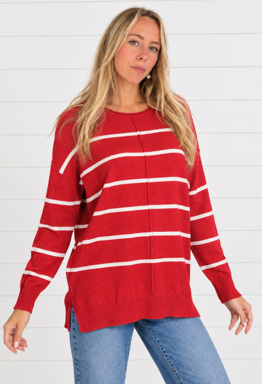 JOHNNA THIN STRIPED SWEATER
