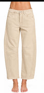 YOUR FAVORITE BARREL-LEG COLOR DENIM PANTS