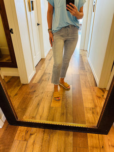 Mica Light Wash Step Hem Denim