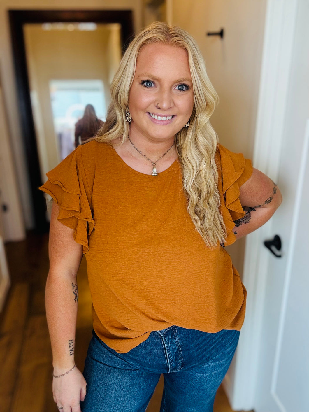 Curvy Flutter Top