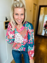 Load image into Gallery viewer, Fall Floral V-Neck S-3X
