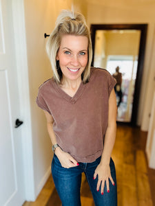 Chocolate Sleeveless Sweatshirt