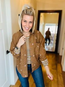 Corded Bow Snap Top