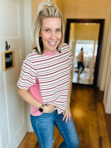 Wine Stripe Top